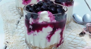 Áfonyás sajttorta pohárkrém